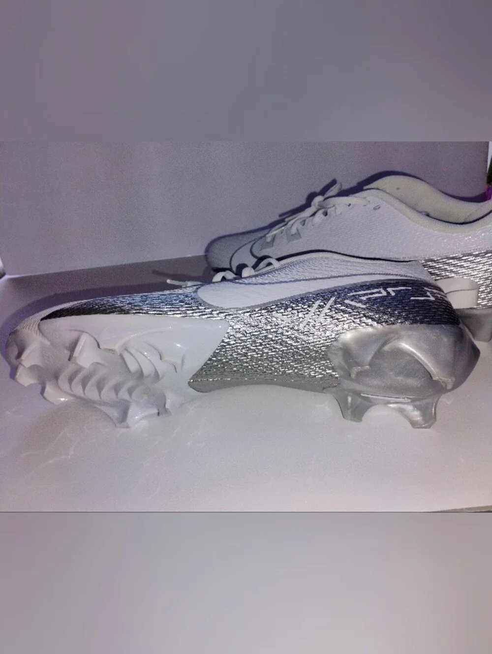 Brand New Nike Vapor Edge Football Cleats White/Silver DA5455-102 Men's US 16 D